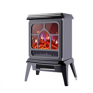 Camel Poêle électrique à flamme simulée 3D, style <span class=keywords><strong>cheminée</strong></span>, avec effet de montagne de flammes, <span class=keywords><strong>radiateur</strong></span> de style européen pour salon - Product Image 1