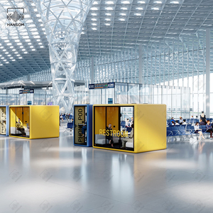 Shopping Mall Soundproof Office Pod 4-6 Person Coworking Video <strong>Conference</strong> <strong>Room</strong> Movable <strong>Modular</strong> Office Phone Booths Sleep Pod