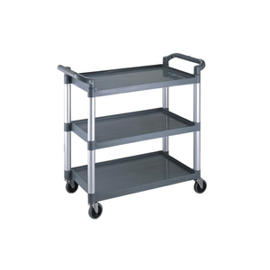 Carrello Multiuso a 3 Ripiani Grigio per Stoccaggio e Trasporto in Ufficio - Product Image 2