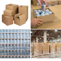 Boîtes de bière en aluminium vides de 25 cl, 33 cl, 50 cl, 500 ml, 12 oz, 16 oz, avec impression