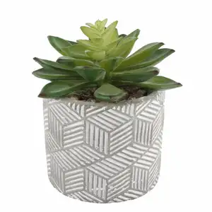 Handmade With Unique Eco-Friendly Cement Pot Grey Planter For Home Office Decorations