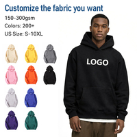 Sweatshirts à Capuche Surtailles Unisexe en Coton Épais 500 GSM de Haute Qualité, Sans Cordon, Personnalisables avec Logo, Grande Taille Homme