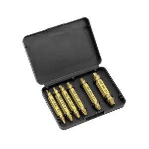 6 Pieces Damaged Screw Extractor Broken Bolt Remover Tool Kit