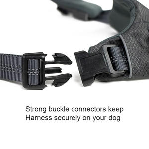 <span class=keywords><strong>Dog</strong></span>ハーネスメタルバックルデュアルクリップ付きカスタムパーソナライズプレミアムプルなしフロントクリップ - Product Image 4
