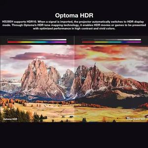 Projecteur vidéo DLP Optoma HD28EH, haute luminosité 4000 lumens, home cinéma, projecteur avec 1080P <span class=keywords><strong>Full</strong></span> <span class=keywords><strong>HD</strong></span> <span class=keywords><strong>4K</strong></span> HDR 3D - Product Image 2