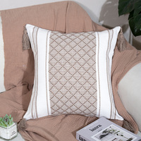 Housse de coussin de jet de diamant nordique grandes taies d'oreiller Jacquard housse de taie d'oreiller avec glands