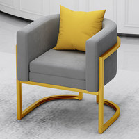 Fauteuils de loisirs en métal et velours doré, style nordique moderne, ensemble de fauteuils d'appoint de luxe pour salon et salle d'attente