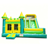Château gonflable classique avec toboggan aquatique, château de saut personnalisé pour enfants, meilleur choix pour les entreprises de location