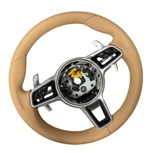 Für Porsche Panamera Macan <span class=keywords><strong>Cayenne</strong></span> 918 911 718 970 971 991 992 985 987 Leder-Lenkrad - Product Image 1
