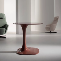 Table console design en fibre de verre de luxe moderne et simple italienne petite table d'angle pour le salon en forme de T