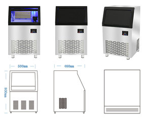 Máquina de Hacer Hielo en Cubos de 35kg-120kg, Venta Caliente Comercial, con Enfriamiento por Aire/Agua, Precio de Fábrica en China - Product Image 4