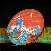 Panneau rvb vidéo mural écran Flexible P 2.5 intérieur Double face en forme de cercle écran LED Logo rond LED enseigne publicitaire