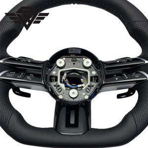 พวงมาลัยรถยนต์หนังแท้ดีไซน์สปอร์ตแบบกำหนดเองสำหรับ <span class=keywords><strong>Mercedes</strong></span> Benz GLC GLA45 GL-S63 <span class=keywords><strong>AMG</strong></span> 809 <span class=keywords><strong>223</strong></span> W205 W222 R231 - Product Image 5