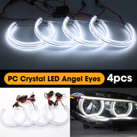 Cristal PC 4*146mm Anneau Angel Eyes Led pour Voitures Blanc Haute Luminosité Angel Eyes Led Anneau