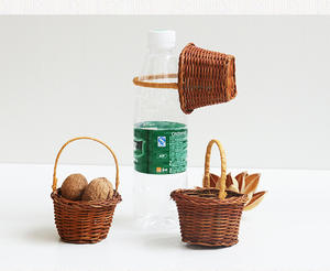 Изготовленная на заказ ручная плетеная мини-корзина для DIY оптом ротанговая велосипедная передняя корзина Бестселлер качественная ротанговая Корзина для пикника - Product Image 4