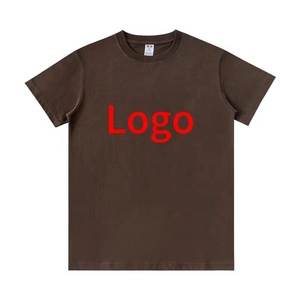 Camiseta personalizada 100% de algodón con cuello redondo para hombre, camiseta unisex de Color sólido, corta, de estilo informal de verano, opción de talla grande, logotipo impreso, 250 GSM - Product Image 4
