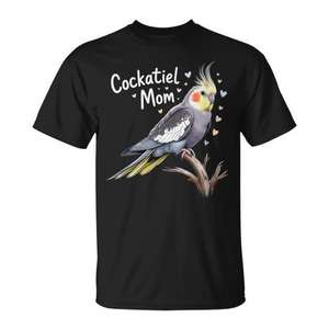 Camiseta Cockatiel Mom Bird Lover para mujeres y hombres, talla S a XXL - Product Image 1