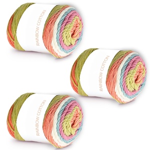 Hilo de Algodón de Leche de Alta Calidad con Degradado de Color Arcoíris para Tejer a Mano y Hacer Ganchillo, Disponible en Stock - Product Image 3
