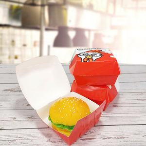 Boîte de burger fast-food en papier kraft personnalisée jetable avec revêtement aqueux logo personnalisé écologique et options de taille - Product Image 5