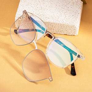 Lunettes de soleil pour hommes ZT-2893, monture carrée en TR, verres en PC, protection UV400, classe 2, pare-soleil, couleur noire, design à manchon magnétique - Product Image 3