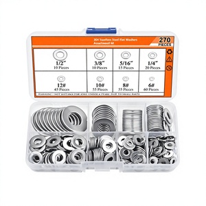Juego de Juntas Planas Redondas de Acero Inoxidable 304 DIN125, 270/600/900 Piezas, en Caja, <span class=keywords><strong>Venta</strong></span> Caliente Transfronteriza - Product Image 1