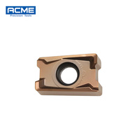 Plaquettes de fraisage en carbure ACME double face, revêtement PVD, LNPU, HRC45-55, pour centres de fraisage-tournage, OEM, garantie 3 ans, 110408SRGE