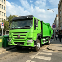 Nouveau camion compacteur de déchets diesel manuel Euro 2, capacité 10-12 mètres cubes, véhicule de collecte des déchets, moteur 6x4