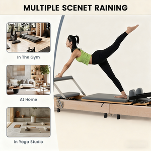 جهاز بيلاتس ريفورمر من خشب البلوط والقيقب عالي الجودة للاستخدام التجاري والمنزلي، سرير كاديلاك تاور، مبيعات المصنع - Product Image 4