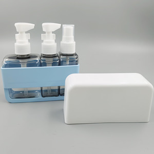 Set di <span class=keywords><strong>flaconi</strong></span> da viaggio ricaricabili in plastica 4 in 1 per donna, set di <span class=keywords><strong>flaconi</strong></span> da viaggio a prova di perdite per shampoo, lozioni e liquidi in <span class=keywords><strong>aereo</strong></span> - Product Image 6