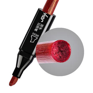 Hot Selling Custom Bright Colors Dual Tip Permanent Alcohol Based Markers <b>Set</b> for Art Drawing - Product Image 3