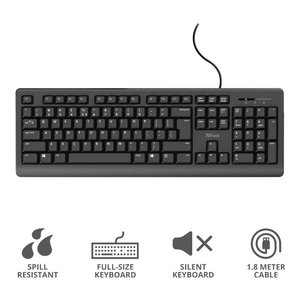 Teclado de computadora PRIMO con cable, negro 23882 - Product Image 4