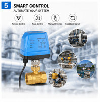 Katup Bola Listrik 2 Arah YAOYANG DN15-DN40 AC220V Kuningan dengan Motor Tembaga Berpenggerak Logam untuk Air OEM Tahan Suhu Tinggi