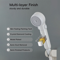 Accessoire de robinet de salle de bain en ABS durable à 3 fonctions avec pommeau de douche pour bébé à microbulles nano ultra-douces