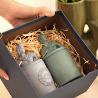 Nicole Handgemaakte David Apollo Venus Cupido Ontwerp Kaars Jar Vessel Container Siliconen Mallen Mould Met Deksel