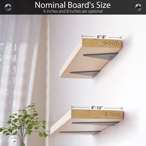 Soportes de estante 8 pulgadas Oculto Heavy Duty Montado en la pared Metal Rústico Industrial Moderno Hierro Triángulo Soportes flotantes Estantes - Product Image 5