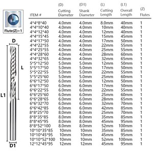 175/4/5/6/8mm xuống cắ<span class=keywords><strong>t</strong></span> đơn cạnh chủ đề phay cắ<span class=keywords><strong>t</strong></span> vonfram thép phẳng phay cắ<span class=keywords><strong>t</strong></span> khắc công cụ cho PVC - Product Image 3