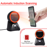 Scanner de codes-barres 1D, 2D, omnidirectionnel, de bureau, à grande vitesse, plat automatique, Code QR, portatif