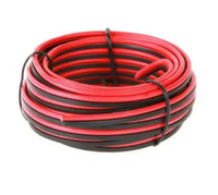 Câble audio bon marché 18AWG 20AWG 22AWG 2 conducteurs pour haut-parleur, gaine PVC transparente, cuivre CCA