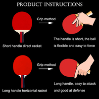 Raket Tenis Meja Profesional Premium Grosir 2 Buah dan 3 Bola Tenis Meja Set Raket Ping Pong Aksesoris Permainan Tenis Meja