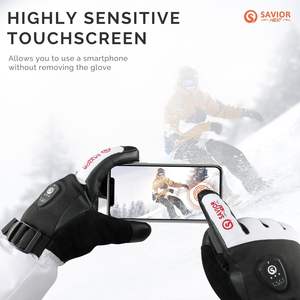 Ricarica rapida batterie ricaricabili elettriche Touchscreen impermeabile Bluetooth App snowboard guanti da pattinaggio su ghiaccio guanti riscaldati - Product Image 6