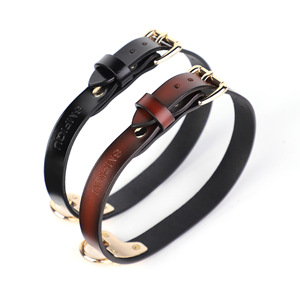 ปลอกคอหนัง SMPIQU พร้อมโซ่สำหรับผู้ใหญ่ อุปกรณ์สวมคอแบบ BDSM - Product Image 3