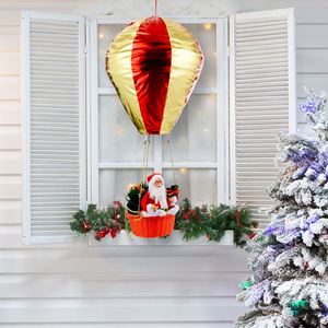 Pendentif Père Noël en montgolfière, décoration de Noël pour la maison, ornements de Noël en parachute - Product Image 3