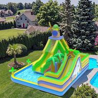 Toboggan gonflable sur le thème de la jungle pour enfants et adultes commerciaux