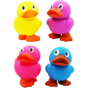 Gaya baru 6.5 "karet tinggi bebek peras untuk melengking N' Quack Float mandi bebek mainan hadiah untuk shower mainan