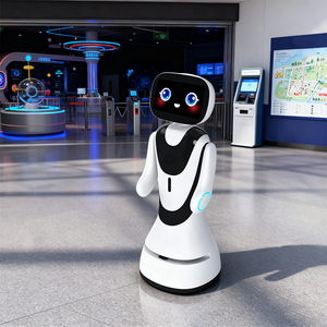 Robot d'accueil <span class=keywords><strong>Timo</strong></span> AI avec grand écran tactile, bras flexibles, navigation Lidar pour hôtel, bureau, centre commercial, service d'accueil - Product Image 1