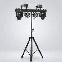 Barre lumineuse LED Gig Bar 4-en-1 avec effet de déplacement, projecteur PAR à roulettes, lumière de scène DMX pour DJ et événements disco