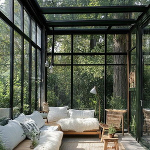 Solárium con Marco de Aluminio, Techo Plano de Doble Vidrio Templado, Diseño Contemporáneo para Espacio de Vida al Aire Libre - Product Image 3