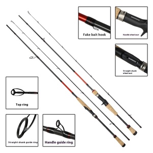 คันเบ็ดคาร์บอน <span class=keywords><strong>Mashi</strong></span> Jasper พร้อมด้ามจับทรงตรงแบบโค้งงอได้ไกล สำหรับตกปลาแบส ปลาคาร์พ ตกปลาเบา พร้อมด้ามจับทำจากไม้คอร์ก - Product Image 4