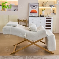 Table de massage esthétique hydraulique pour spa facial, lit de luxe incurvé pour salon de beauté et extensions de cils