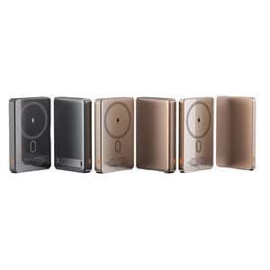 Batterie externe magnétique en alliage d'aluminium 10000mAh, charge rapide bidirectionnelle, chargeur portable sans fil avec entrée Type-C - Product Image 1